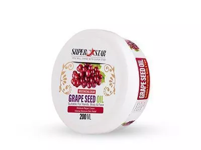کرم مرطوب کننده کاسه ای روغن هسته ی انگور سوپر استار