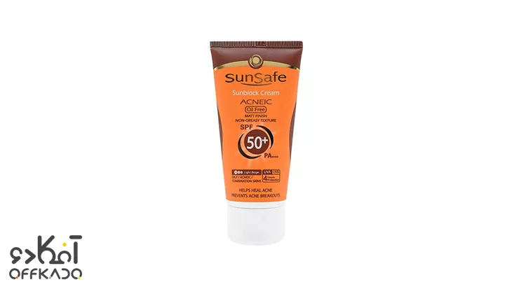 ضد آفتاب سان سیف ضد جوش فاقد چربی sun safe acneic با بهترین کیفیت و قیمت ویژه