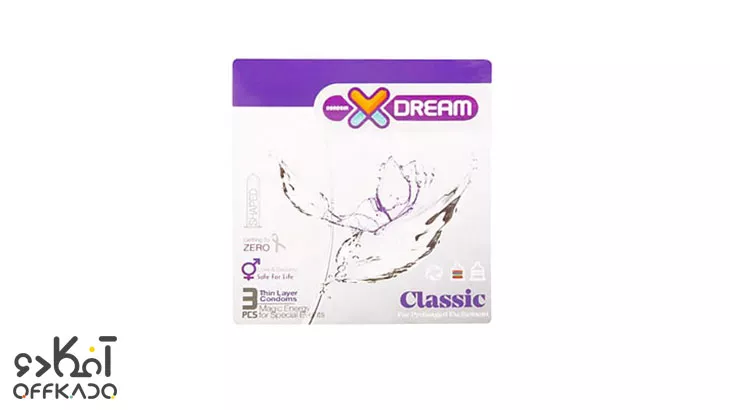 کاندوم ایکس دریم X Dreamمدل Classic بسته 3 عددی با بهترین کیفیت و تخفیف آفکادو