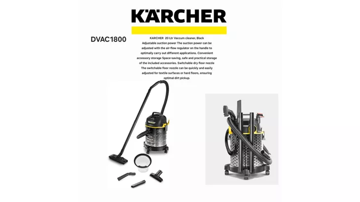 جاروبرقی سطلی کارچر DVAC1800 با ضمانت اصالت و سلامت کالا
