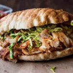 ساندویچ اسکندر کباب (نان فوکاچیا/نان بریوش)