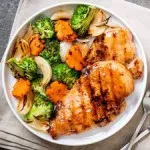 استیک مرغ آلبالو با سس زرشک