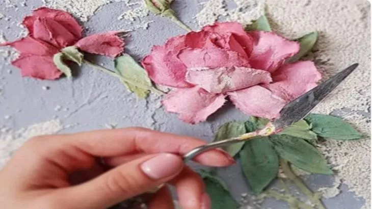 آموزش ساخت گل برجسته در هنرهای تجسمی مهتاب